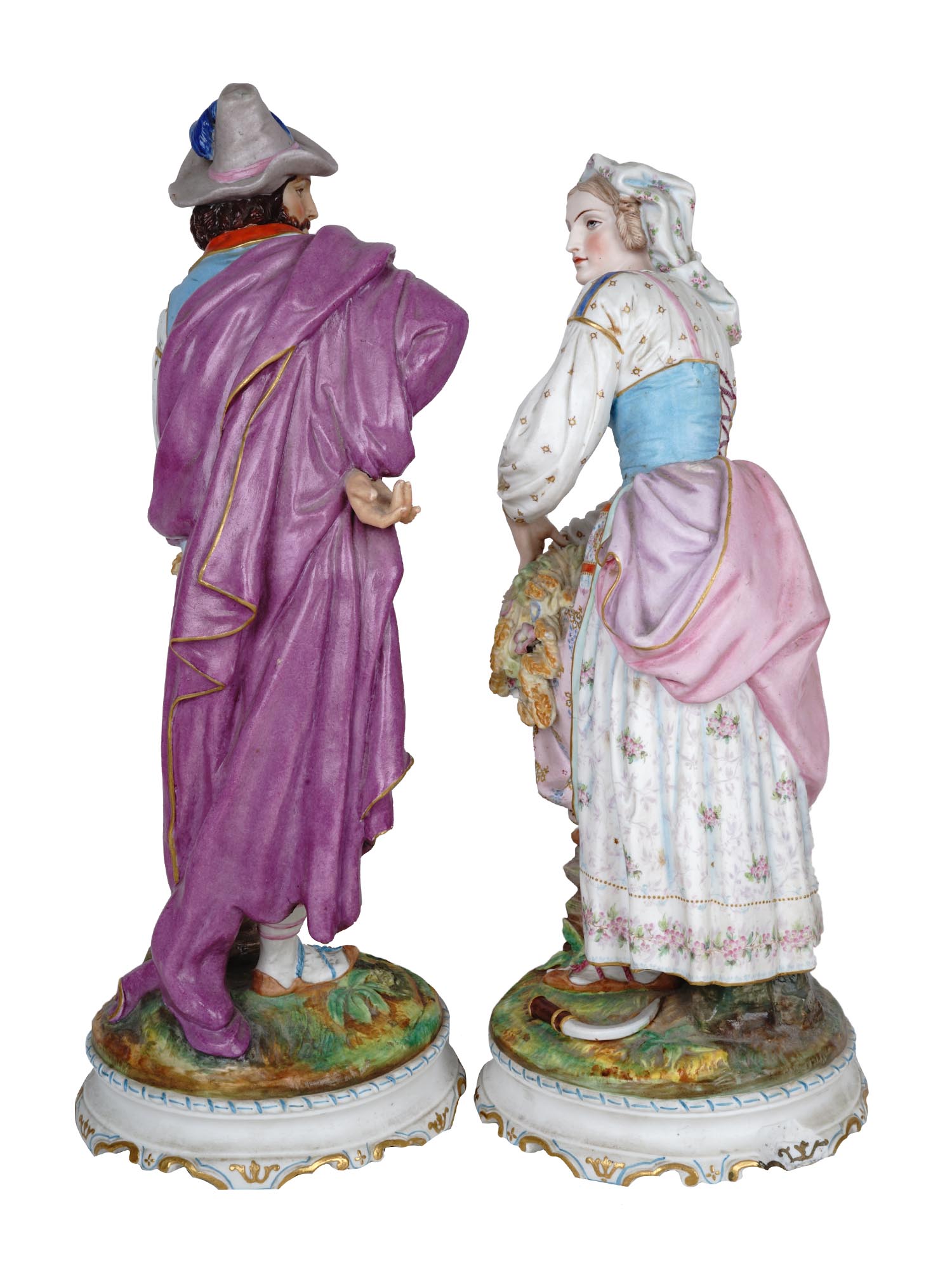 PAIR OF FRENCH CHANTILLY BISQUE PORCELAIN FIGURES PIC-3